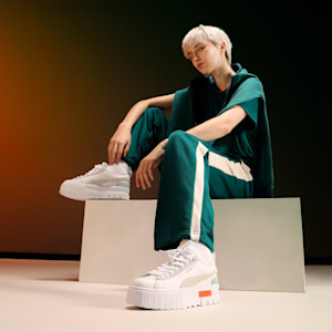Mayze Mix Women's Sneakers, PUMA White-Maple Syrup, extralarge-IND