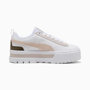 ウィメンズ メイズ ミックス スニーカー, PUMA White-Alpine Snow-Loden Green, extralarge-JPN