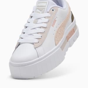 ウィメンズ メイズ ミックス スニーカー, PUMA White-Alpine Snow-Loden Green, extralarge-JPN