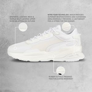 Extent Nitro Mono Sneakers, Puma White-Gray Violet