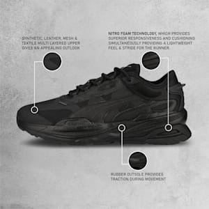 Extent Nitro Mono Unisex Sneakers, Puma Black-CASTLEROCK, extralarge-IND