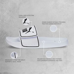 Leadcat 2.0 V Slides, Puma White-Puma Black, extralarge-IND