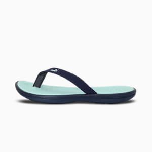 Daisy Women's Flip Flops, Mist Green-Peacoat, extralarge-IND