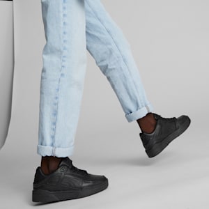 Slipstream Leather Sneakers, Puma Black-Puma Black, extralarge