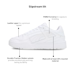 Slipstream Leather Unisex Sneakers, Puma White-Puma White, extralarge-IND