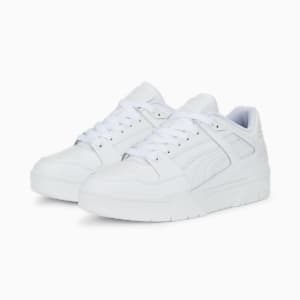 Slipstream Leather Sneakers, Puma White-Puma White