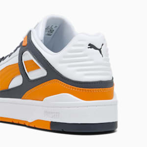 Slipstream Leather Unisex Sneakers, Puma White-Pumpkin Pie, extralarge-IND