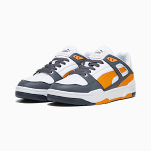 Slipstream Leather Sneakers, Puma White-Pumpkin Pie, extralarge-IND