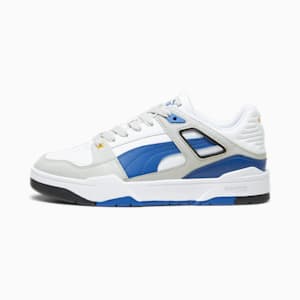 Slipstream Leather Unisex Sneakers, Puma White-Clyde Royal, extralarge-IND