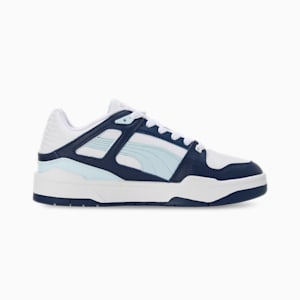 Slipstream Leather Unisex Sneakers, PUMA White-Icy Blue-Persian Blue, extralarge-IND