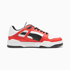 Slipstream Leather Unisex Sneakers, PUMA White-PUMA Black-PUMA Red, extralarge-IND