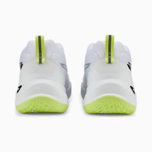 Playmaker in Motion Unisex Sneakers, Puma White-Puma Black-Puma Silver-Light Lime