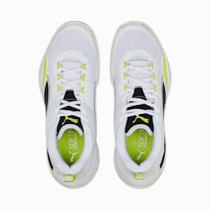 Playmaker in Motion Unisex Sneakers, Puma White-Puma Black-Puma Silver-Light Lime