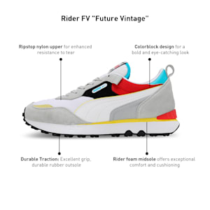 Rider Future Vintage Sneakers, Ash Gray-For All Time Red, extralarge-IND