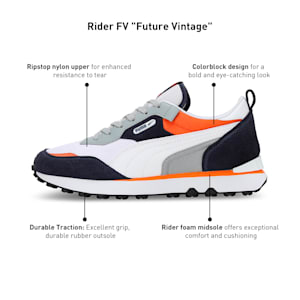 Rider Future Vintage Unisex Sneakers, PUMA White-Rickie Orange, extralarge-IND