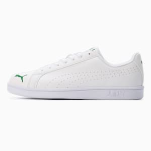 ユニセックス プーマ スマッシュキャット パーフ FS SL スニーカー, Puma White-Amazon Green, extralarge-JPN