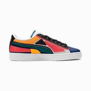 Zapatos deportivos Suede Layers para niños grandes, Blazing Blue-Varsity Green-Puma White