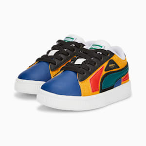 Suede Layers Toddlers' Shoes, Blazing Blue-Varsity Green-Puma White