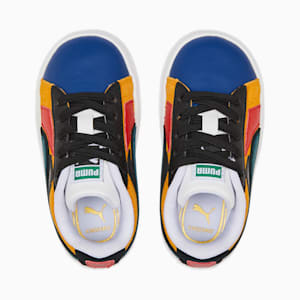 Suede Layers Toddlers' Shoes, Blazing Blue-Varsity Green-Puma White