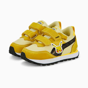 PUMA x POKÉMON Rider FV Pikachu Toddlers' Shoes, Puma White-Empire Yellow