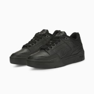Zapatos deportivos de cuero Slipstream para jóvenes, Puma Black-Puma Black