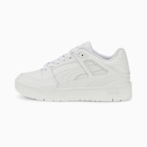 Zapatos deportivos de cuero Slipstream para jóvenes, Puma White-Puma White