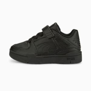 Zapatos deportivos de cuero con cierre alternativo Slipstream para niños, Puma Black-Puma Black