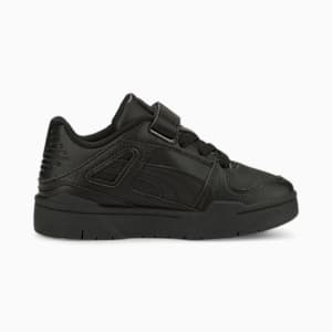 Zapatos deportivos de cuero con cierre alternativo Slipstream para niños, Puma Black-Puma Black