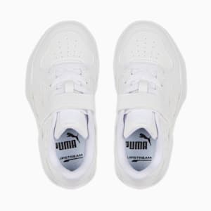 Zapatos de cuero Slipstream para niño pequeño, Puma White-Puma White