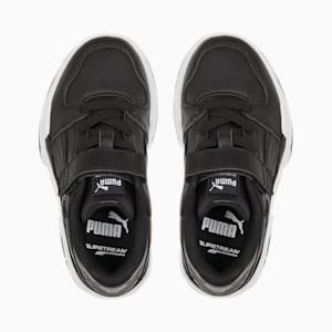 Zapatos deportivos de cuero con cierre alternativo Slipstream para niños, Puma Black-Puma White
