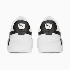 Zapatos deportivos de cuero Cali Dream para jóvenes, Puma White-Puma Black-Puma White, extralarge