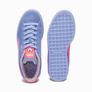 Suede Valentine's Big Kids' Sneakers, Elektro Purple-Ignite Pink, extralarge