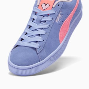 Suede Valentine's Big Kids' Sneakers, Elektro Purple-Ignite Pink, extralarge