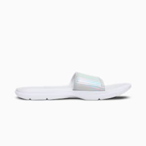 Silvia Women's Slides, Puma White-Puma Black
