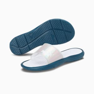 Silvia Women's Flip Flops, Ensign Blue-PUMA White