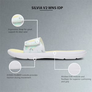 Silvia V2 Women's Flip Flops, Yellow Pear-Puma White-Mist Green-Quarry
