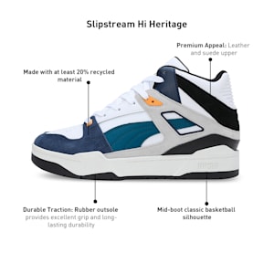 Slipstream Hi Heritage Unisex Sneakers, PUMA White-Club Navy-PUMA Black, extralarge-IND