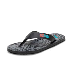 Ketava Graphic V3 Men's Flip-Flops, Puma Black-Asphalt-High Risk Red, extralarge-IND