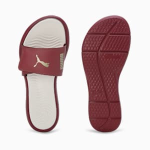 Puma slides maroon best sale