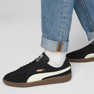 ユニセックス プーマ アーミートレーナー スウェード スニーカー, PUMA Black-Alpine Snow, extralarge-JPN