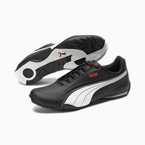 Redon Bungee Shoes, Puma Black-Puma White-High Risk Red, extralarge