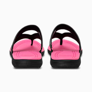 Softride Sunny Tie Dye Women's Flip-Flops, Puma Black-Phlox Pink