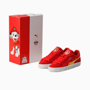 キッズ PUMA x パウ・パトロール スウェードJR スニーカー 22-25cm, High Risk Red-Puma White