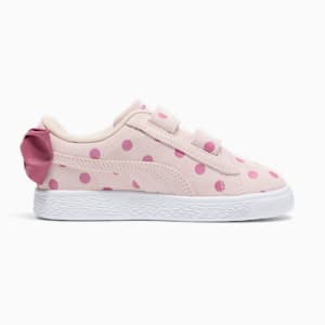 Suede Light Flex Bow Graphic V Sneakers Kids, Island Pink-Dusty Orchid, extralarge