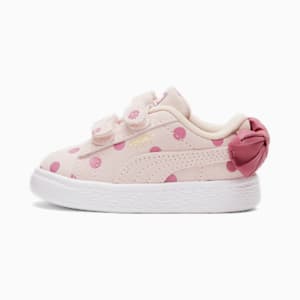 Suede Light Flex Bow Graphic V Sneakers Babies, Island Pink-Dusty Orchid