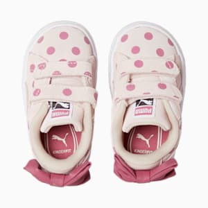 Suede Light Flex Bow Graphic V Sneakers Babies, Island Pink-Dusty Orchid