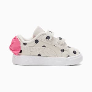 Suede Light Flex Bow Graphic V Sneakers Babies, Marshmallow-Puma Black