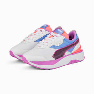 Tenis para jóvenes Cruise Rider Glitzy, Puma White-Elektro Purple-Electric Orchid, extralarge