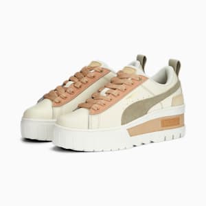 ウィメンズ メイズ ウェッジ パステル スニーカー, Pristine-Granola-Dusty Tan, extralarge-JPN