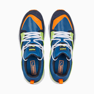 Blaze of Glory Energy Unisex Sneakers, Lake Blue-Vibrant Orange, extralarge-IND